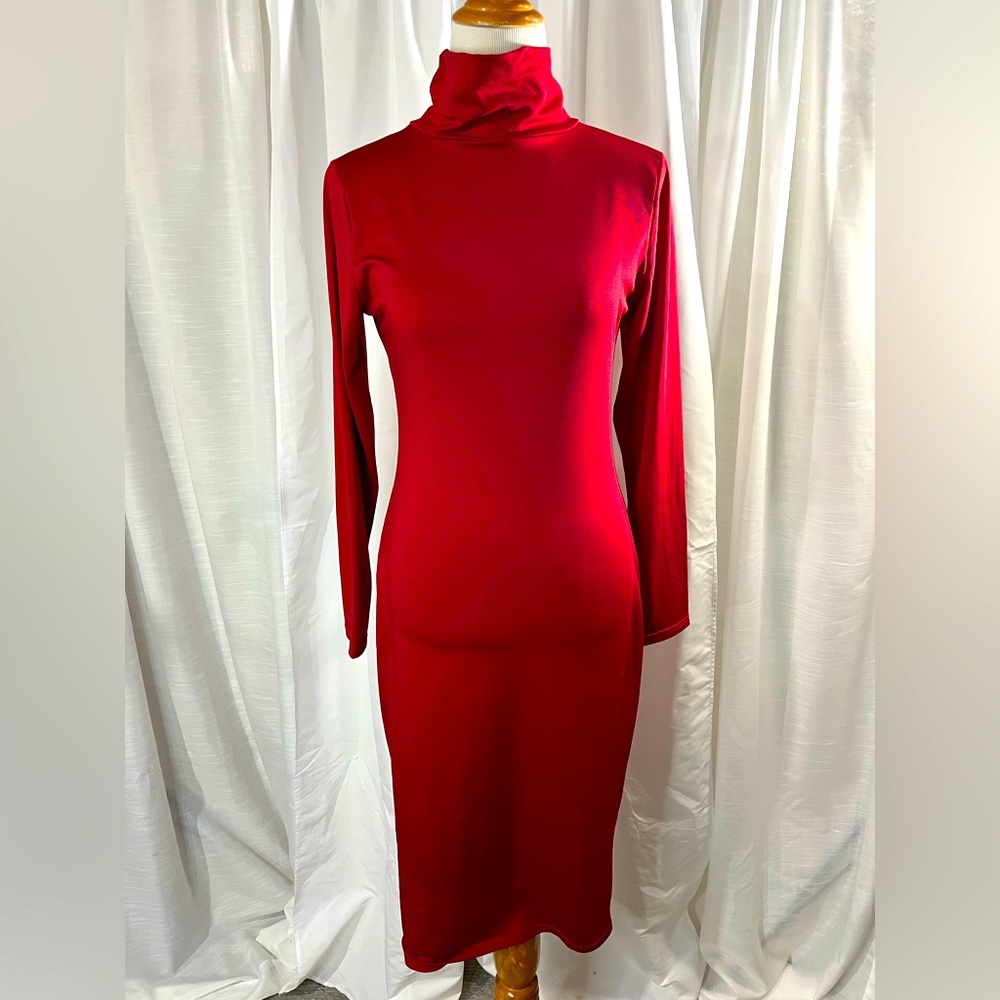 Candy Apple Red BodyCon Dress, Size L